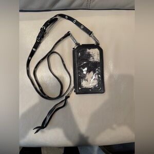 AIMEE KESTENBERG CROSSBODY CELL PHONE PURSE, CLEAR POCKET